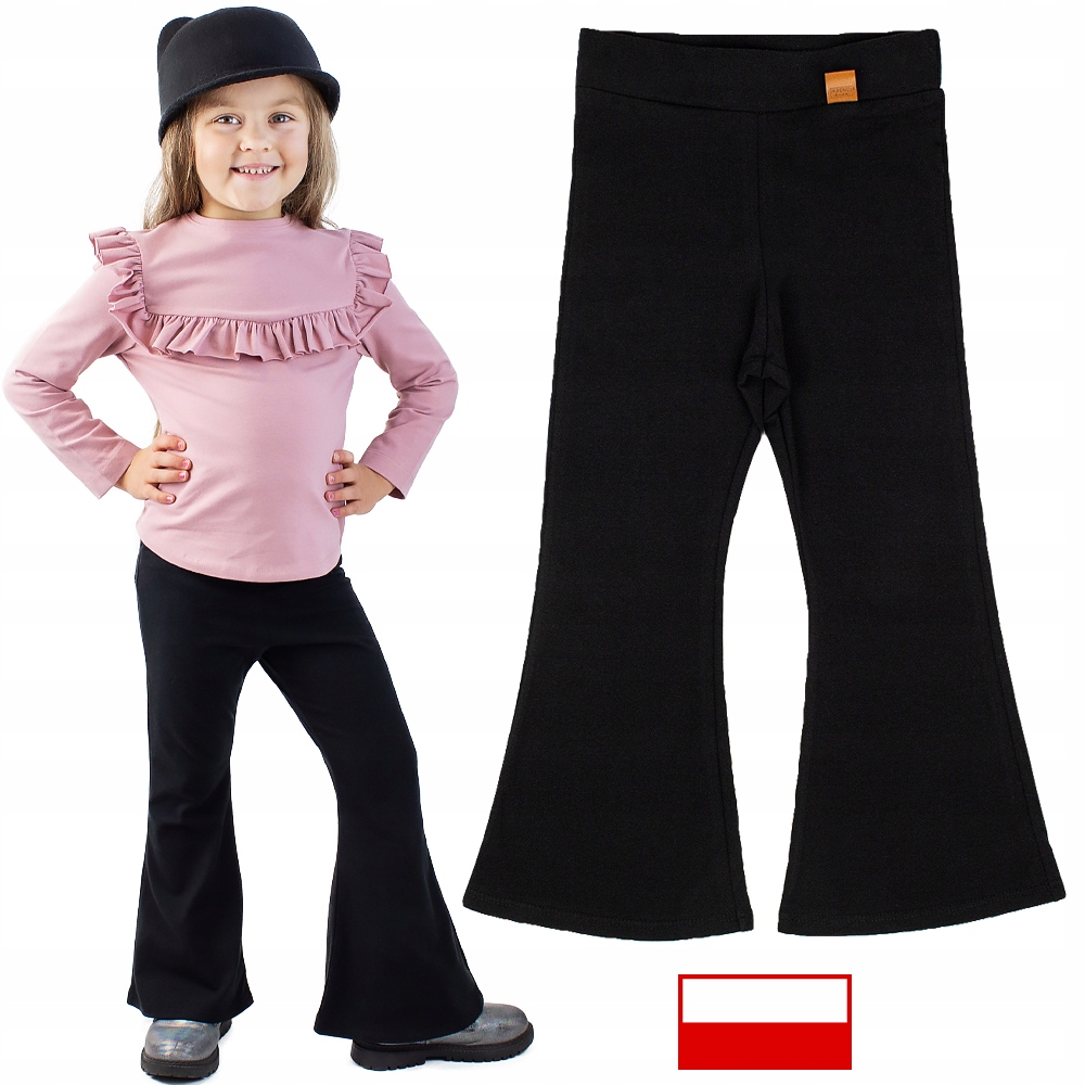 

Spodnie dzwony bawełna Pl czarne 134 Lukrencja