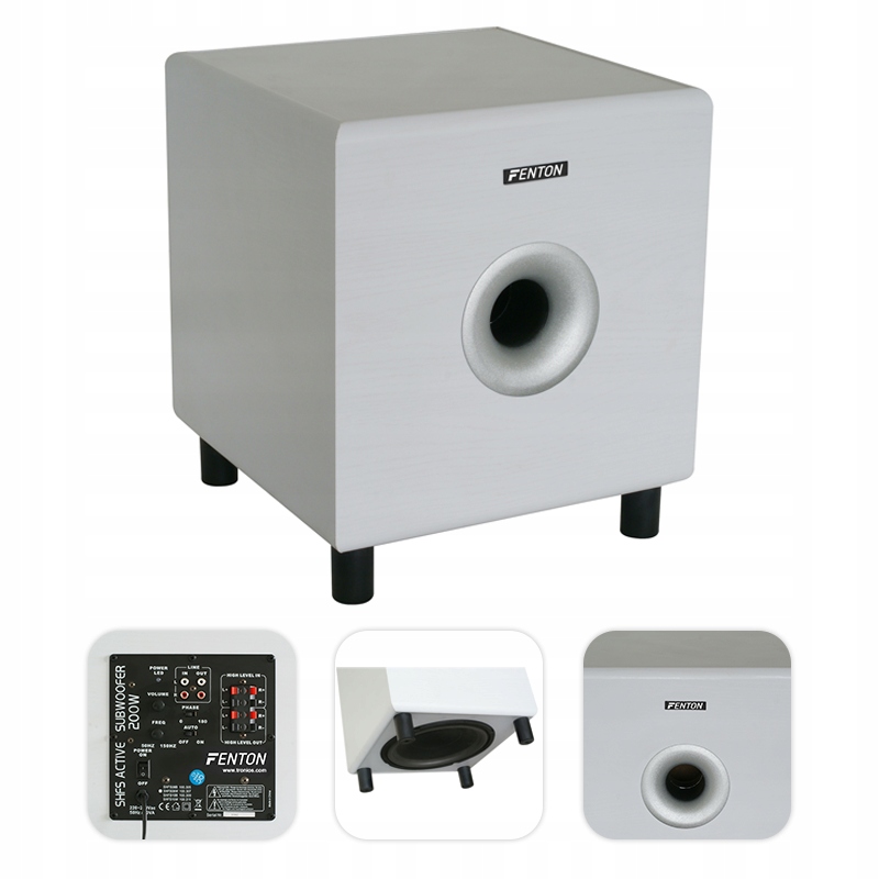 Aktywny Subwoofer Fenton 8'' 4ohm Biały