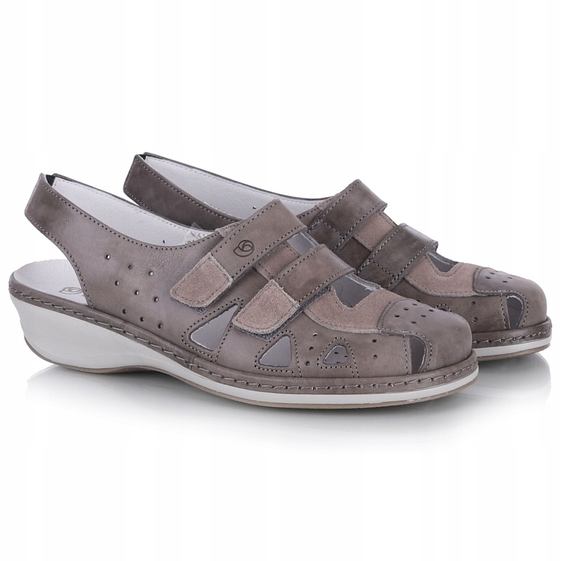 Dámské sandály Suave 720041-09 Grau portugalsky šedé Kůže VEL.40