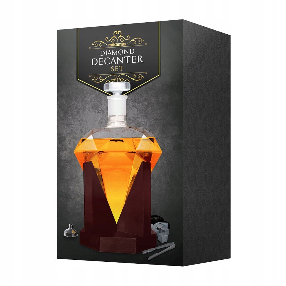 KARAFKA DO WHISKY KRYSZTAŁOWA KARAFKA DIAMENT ZESTAW DO WHISKY PREZENT Linia Diament