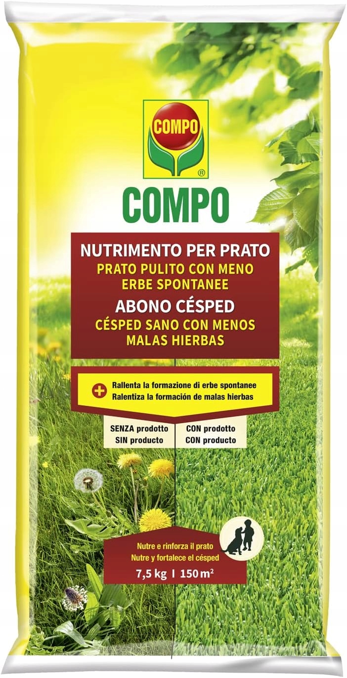 Compo Trávníkové Hnojivo 7,5 Kg Méně Plevele 150 m²