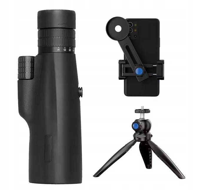 Monokular 10-30x50 mm z Zoomem – Teleskop BAK-4 do Obserwacji i Zdjęć tel.