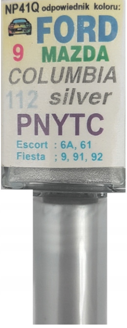 FORD COLUMBIA SILVER LAKIER SAMOCHODOWY ZAPRAWKA DO RYS 10 ML ARASYSTEM