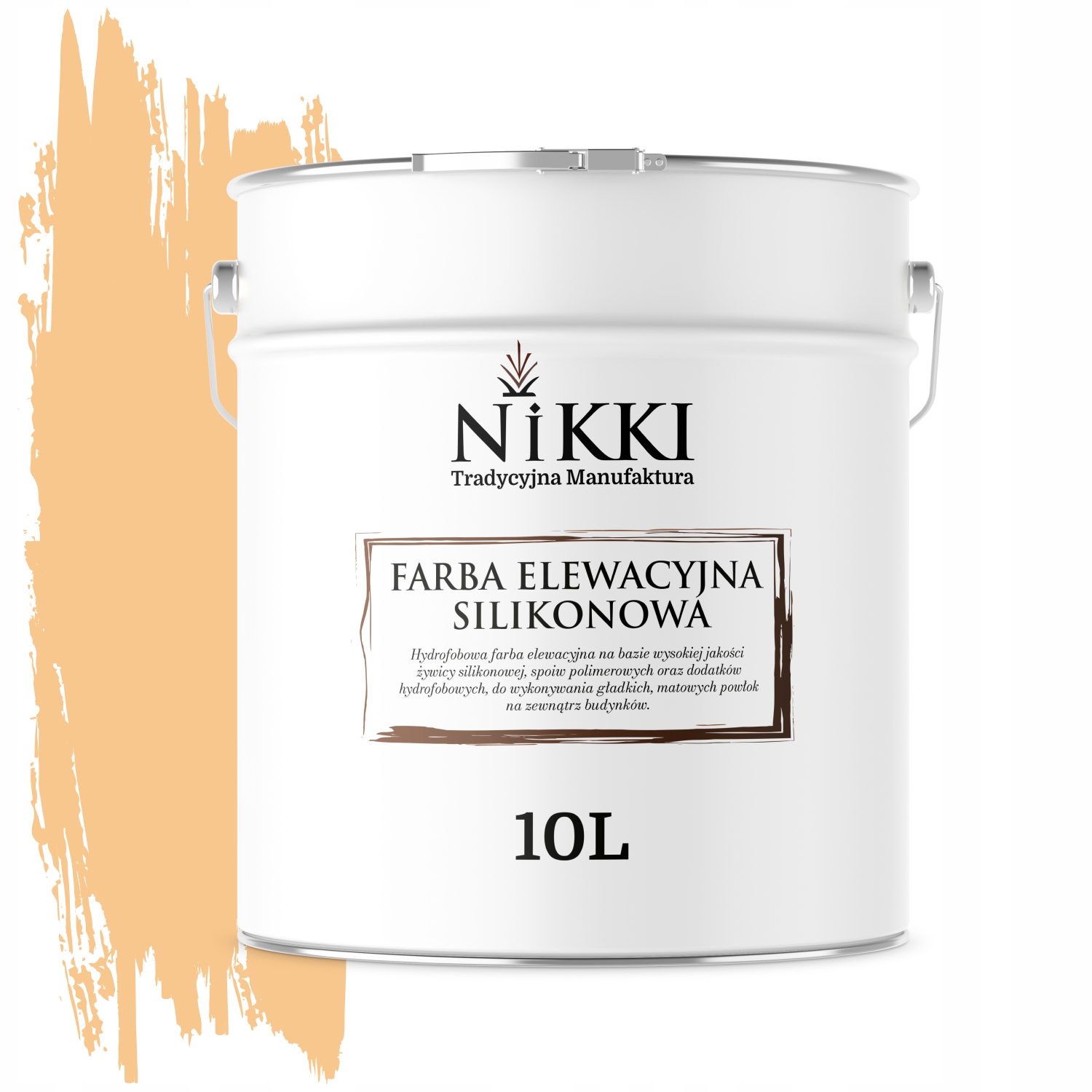 Vonkajšia Silikónová Fasádna Farba 10 L Oranžová Svetlá F764
