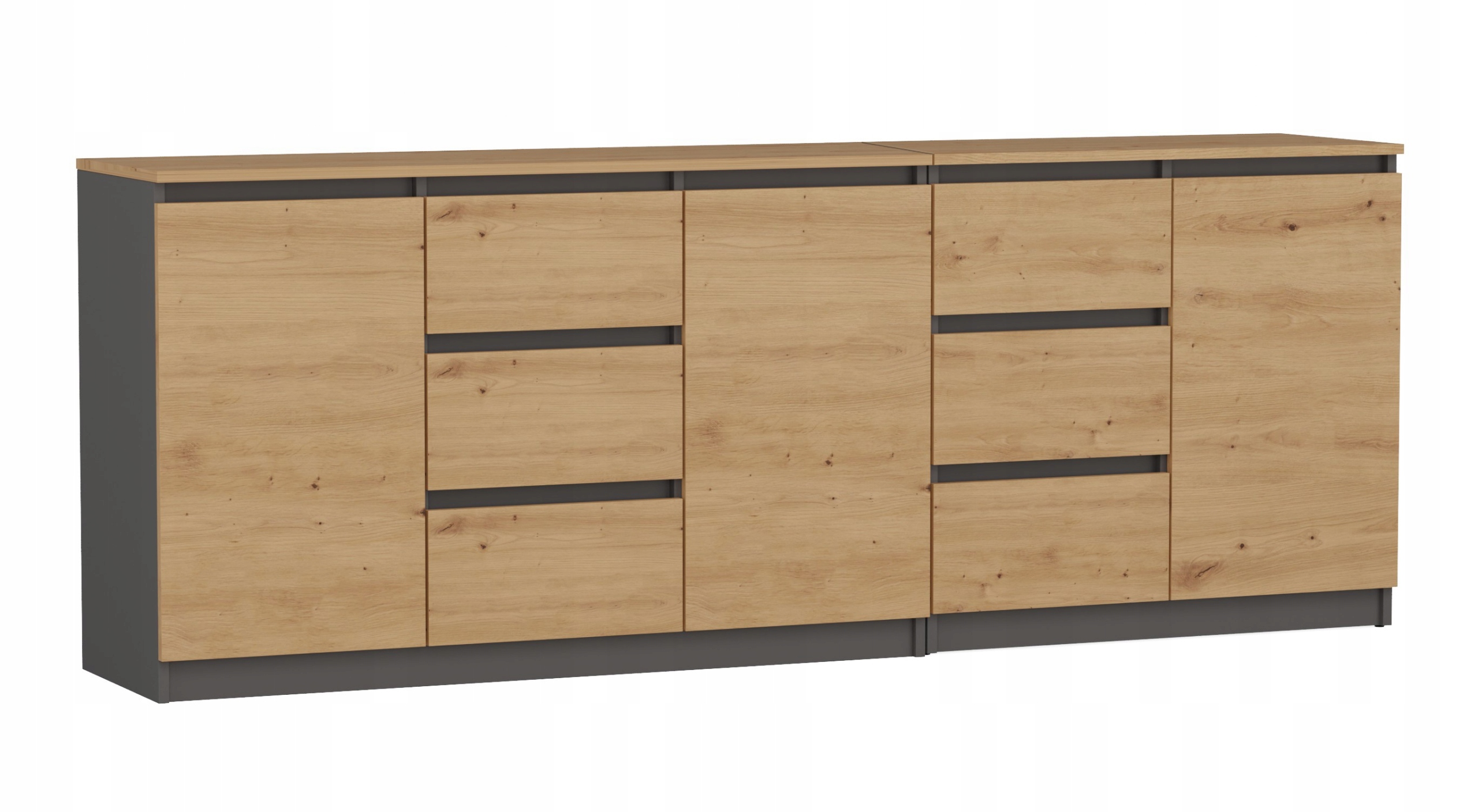 НАБОР КОМОДА COSTA ШКАФ ДЛЯ ГОСТИНОЙ 3 ДВЕРИ 6 ЯЩИКОВ DAB ARTISAN