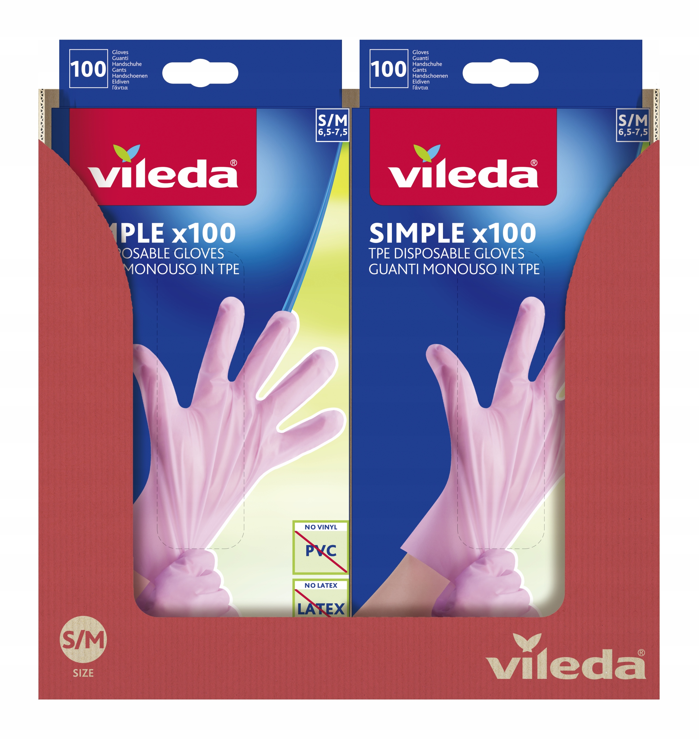 RĘKAWICZKI TPE DO SPRZĄTANIA GUMOWE UNIVERSAL S/M Producent VILEDA