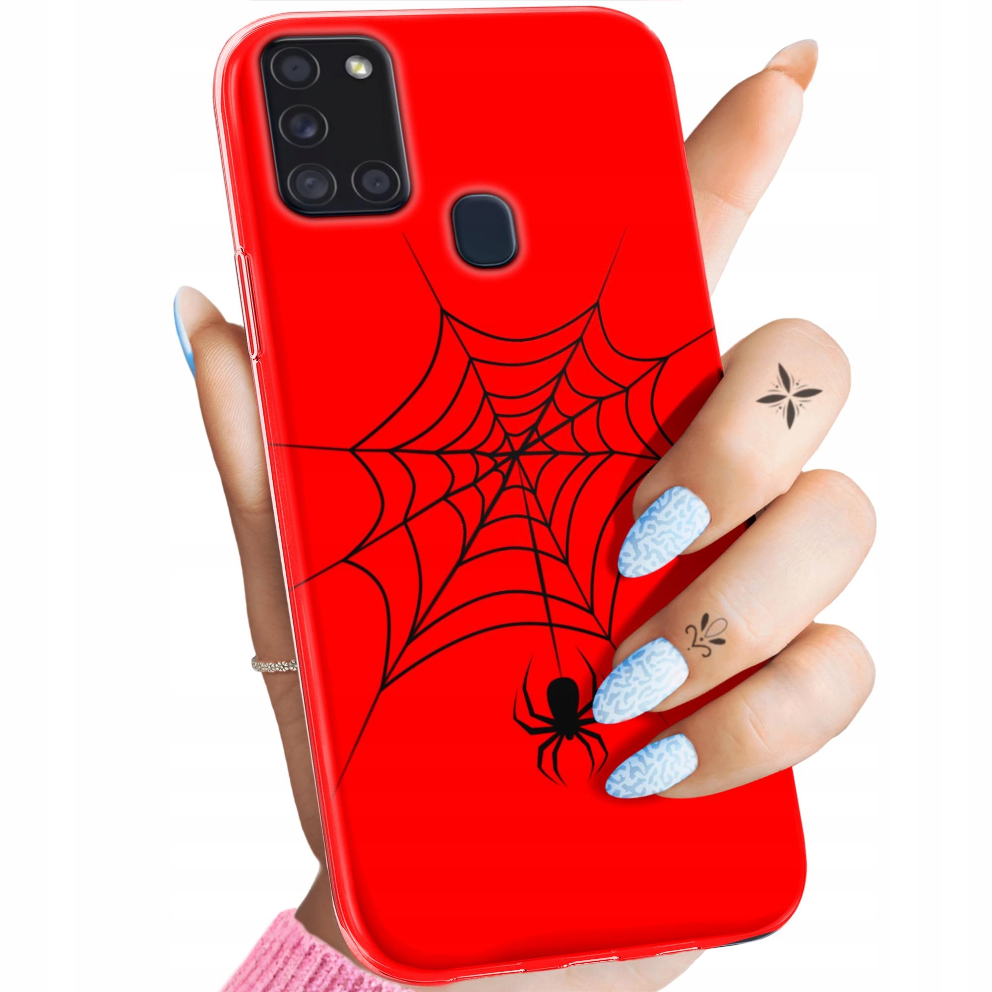 Etui Do Samsung Galaxy A21S Pająk Spider Pajęczyna Obudowa Pokrowiec