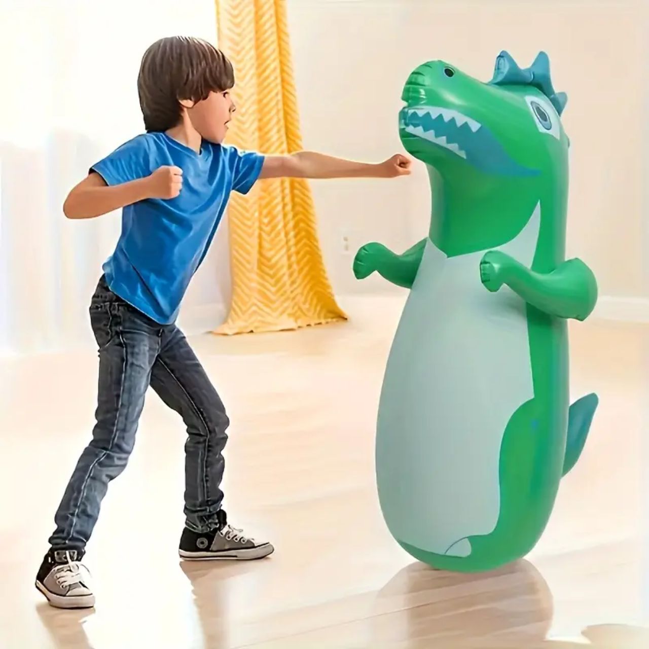 SHEIN ZIELONY DMUCHANY DINOZAUR