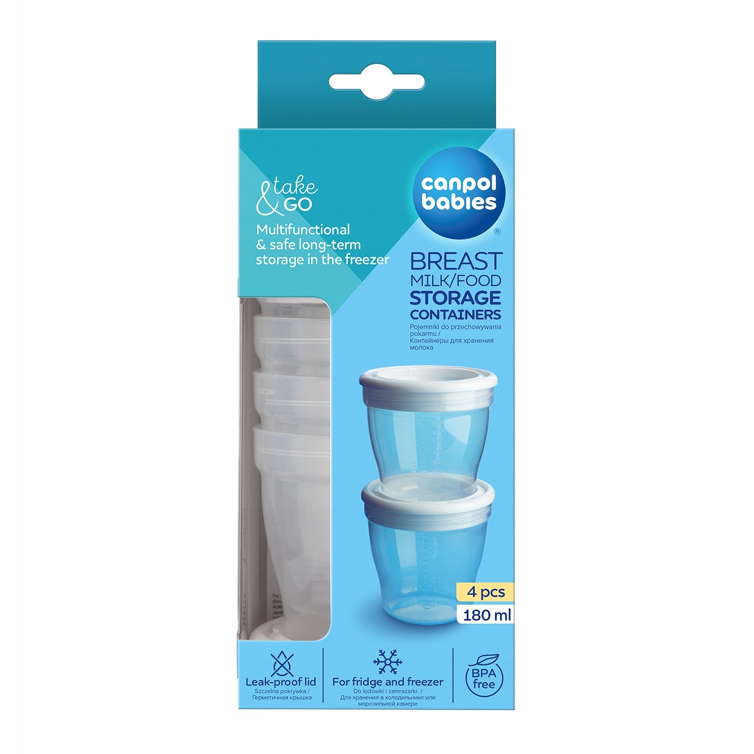 CANPOL BABIES TEJTÁROLÓ EDÉNYEK 4 DB (180 ML)