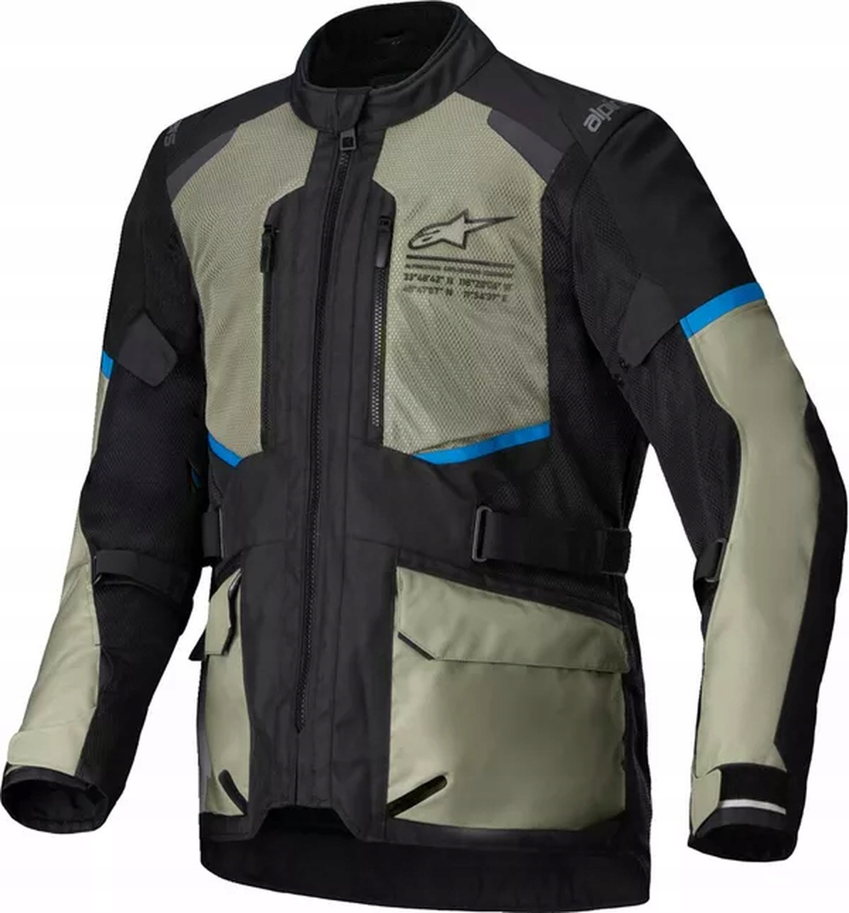 Textilná bunda Alpinestars Andes Air Drystar black/gray/blue xxxl