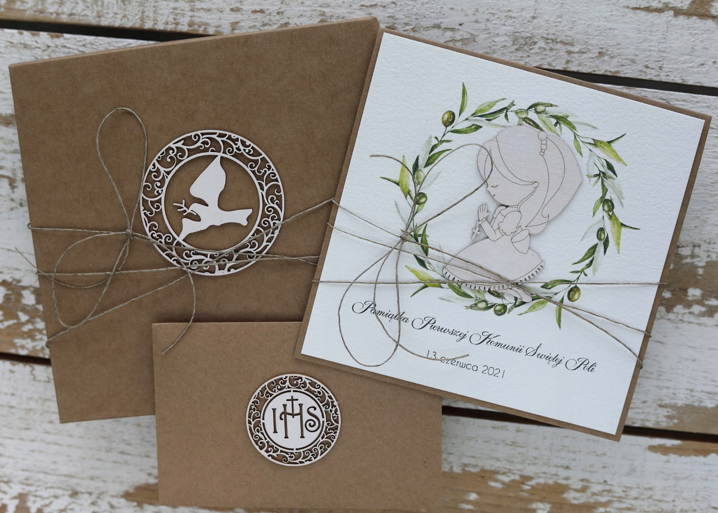 Ručně vyráběná společenská pohlednice od kmotra, kmotry