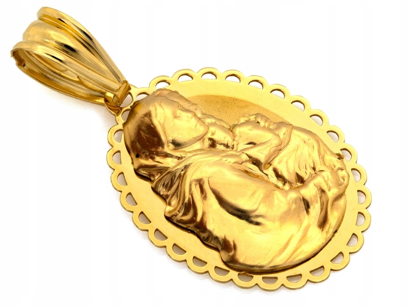 Dámský zlatý přívěsek 585 ovál, módní a módní