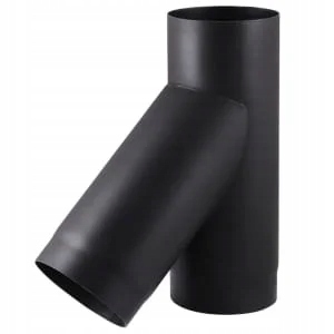 Trójnik Spalinowy 45 Stopni Czarny Fi 180 mm