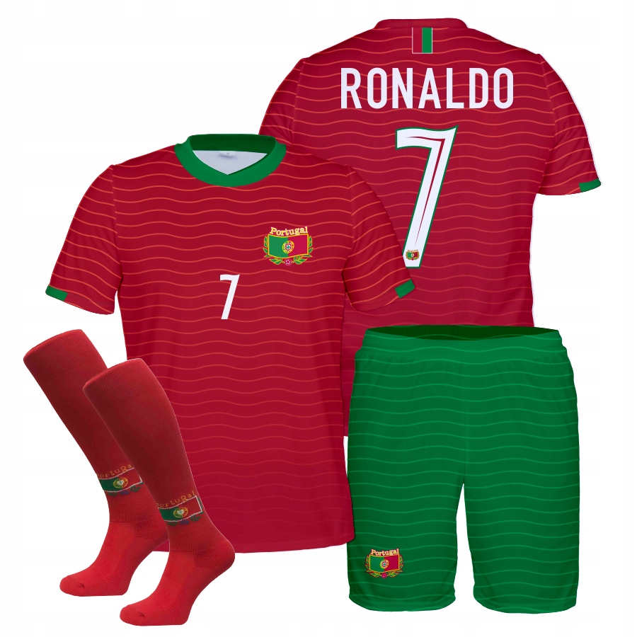 Ronaldo Portugalia Strój Sportowy Rozmiar 122 Getry