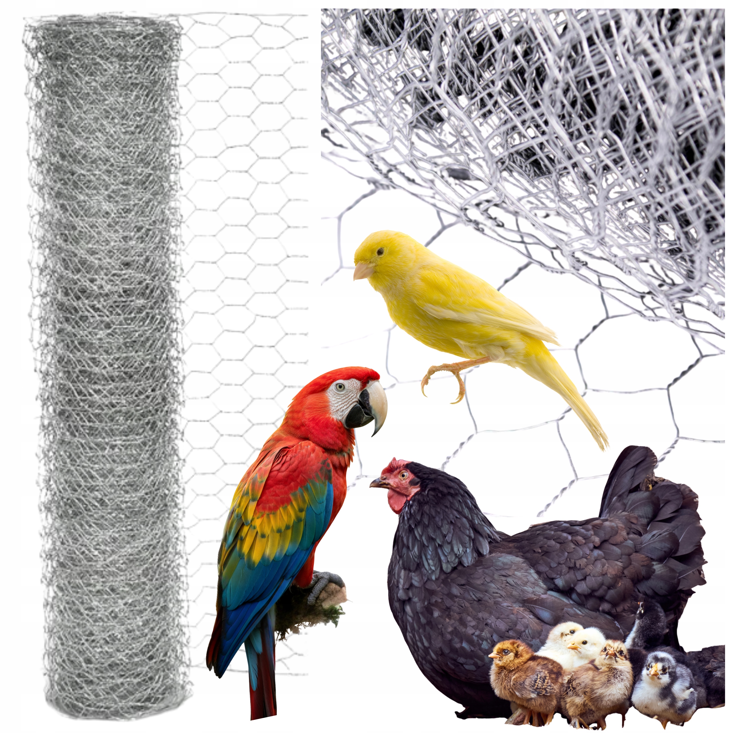 Plotová síť chovná, kovová, pletená, 1x25 m, průměr 13 mm