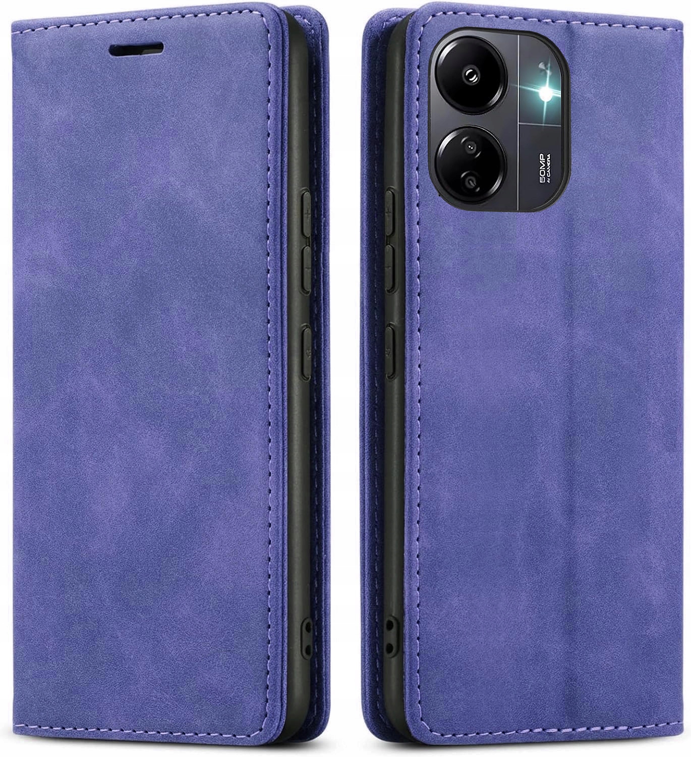 ETUI SKÓRZANE MAGNETYCZNE SHEEP SKIN DO XIAOMI REDMI 13c +SZKŁO Dedykowany model XIAOMI REDMI 13c