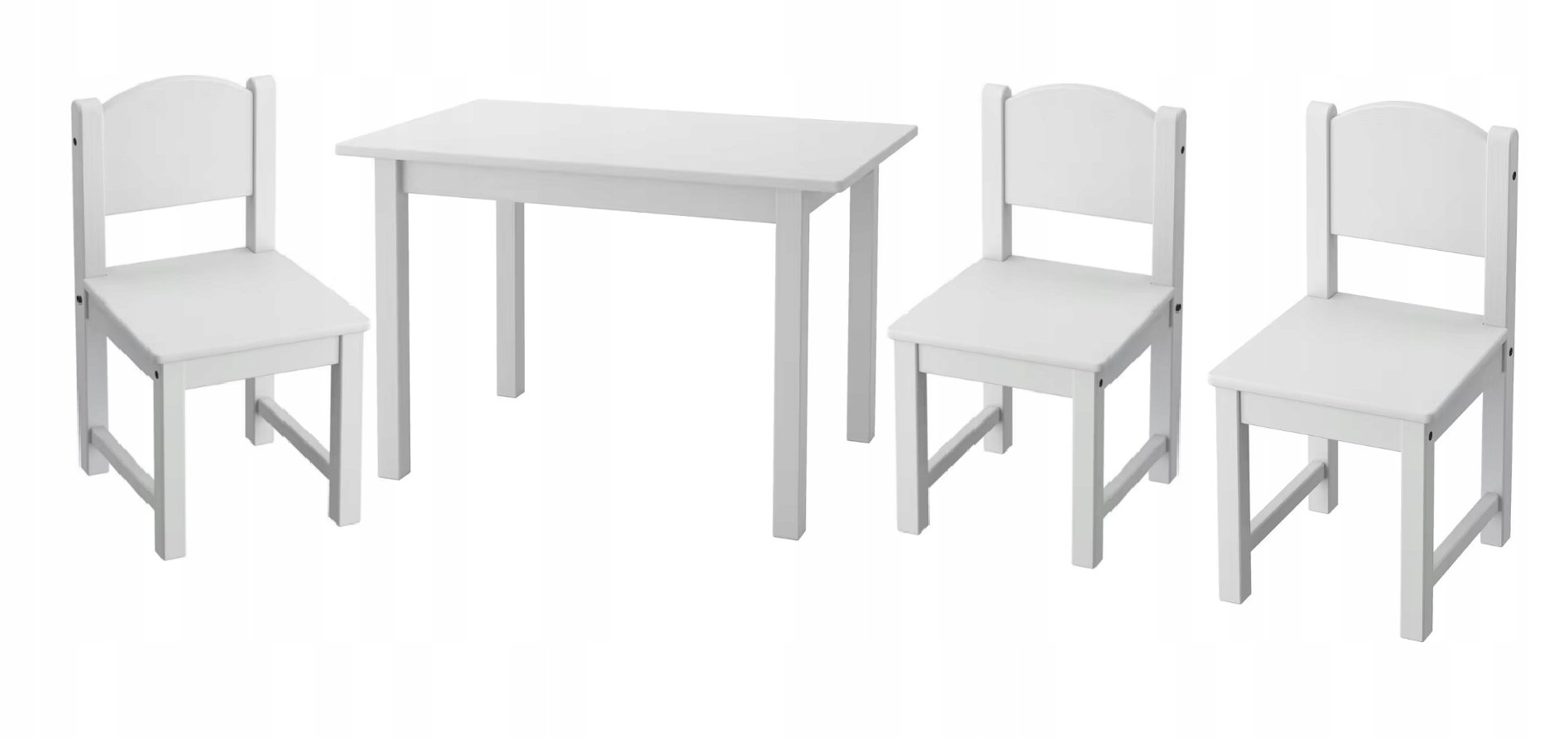 IKEA SUNDVIK Zestaw stolik z 3 krzesełkami szary