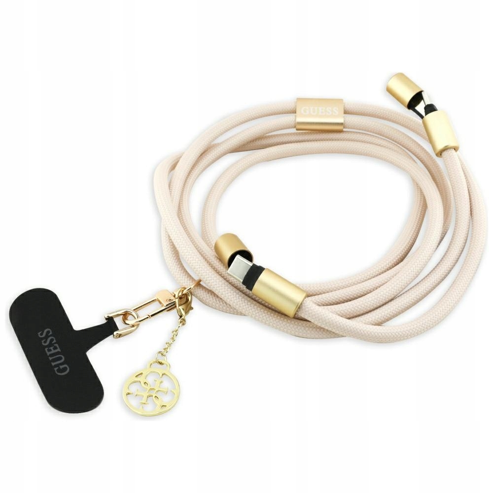 Kabel Guess Cbdy 4G Charm USB-C/USB-C150 cm béžový