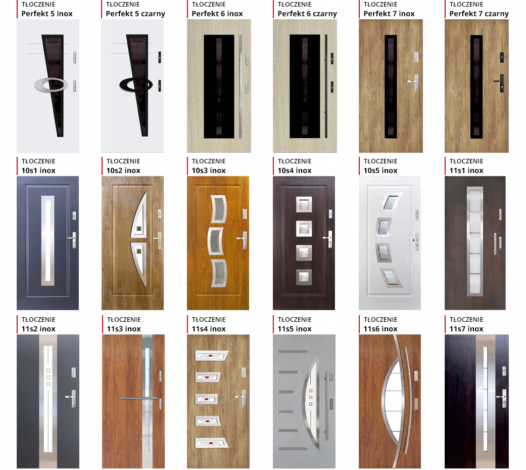 Drzwi Wejściowe Zewnętrzne Stal KMT Tłoczenie 14 Strona lewe prawe