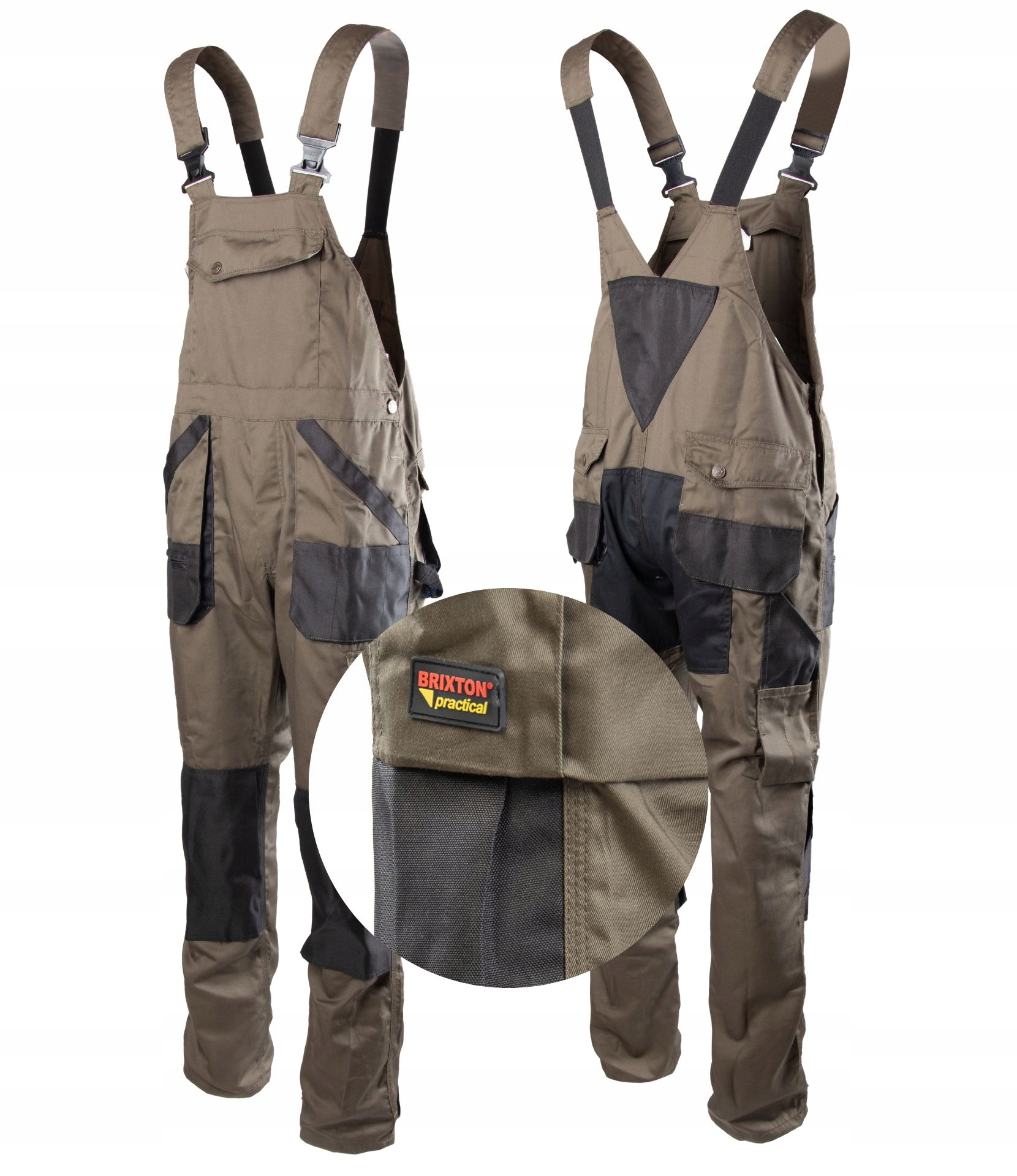 Spodnie robocze ogrodniczki ochronne Bhp kombinezon na szelkach r. 60 2XL