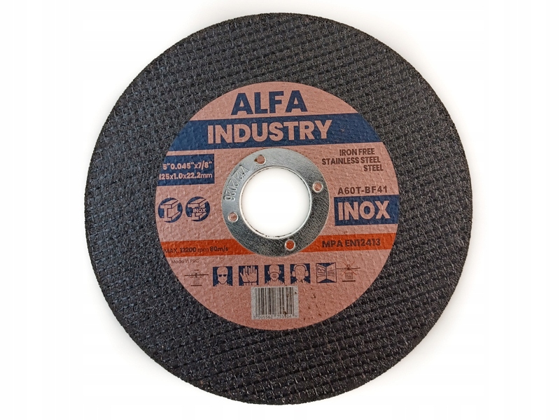 Alfa Tarcza Do Cięcia Stali Inox 125x1x22,23