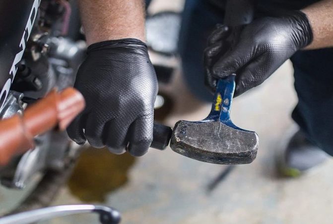 RĘKAWICE NITRYLOWE WARSZTATOWE mechanika MOCNE RĘKAWICZKI GRIP BLACK XXL 11 Rozmiar 11 - XXL