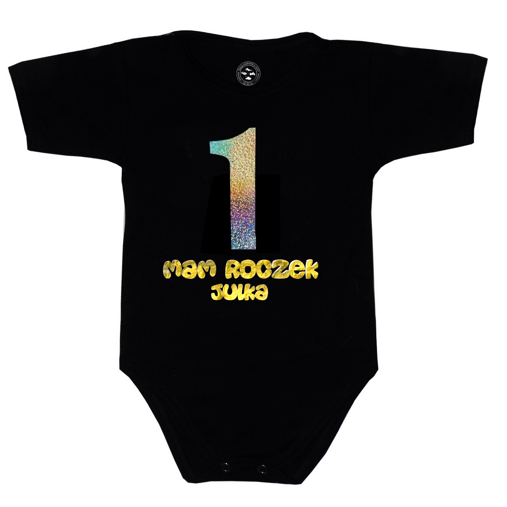 

Body 80 K/r nadruk Mam Roczek Z Jedynką imię b/w