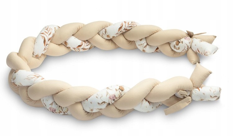 WARKOCZ DO ŁÓŻECZKA BEŻOWY ROŚLINY 210 CM Długość 210 cm