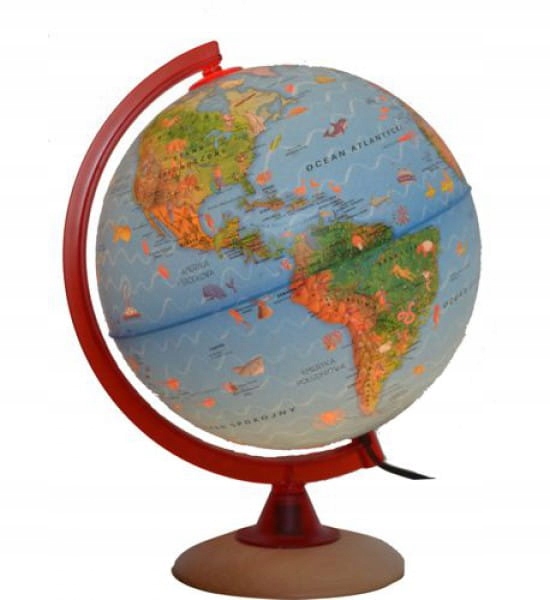 GLOBUS DLA DZIECI CIRCUS 25cm PODŚWIETLANY POL/FIZ Bohater / Bajka brak