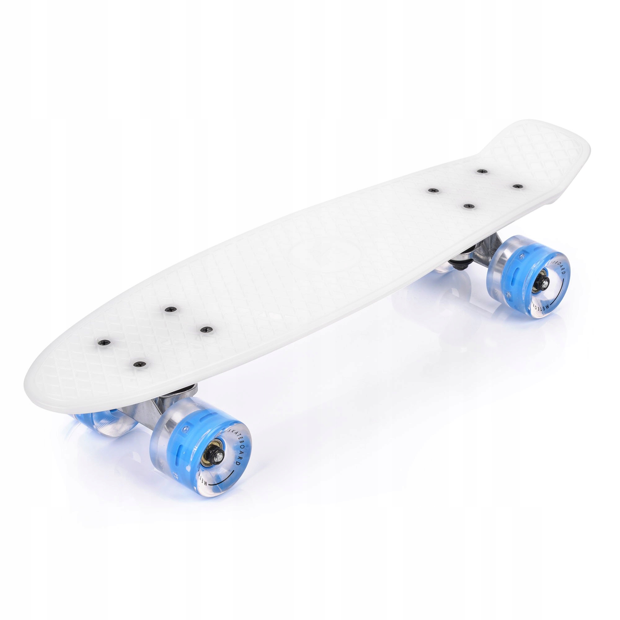 Meteor Skateboard Plastový S Led Kolečky