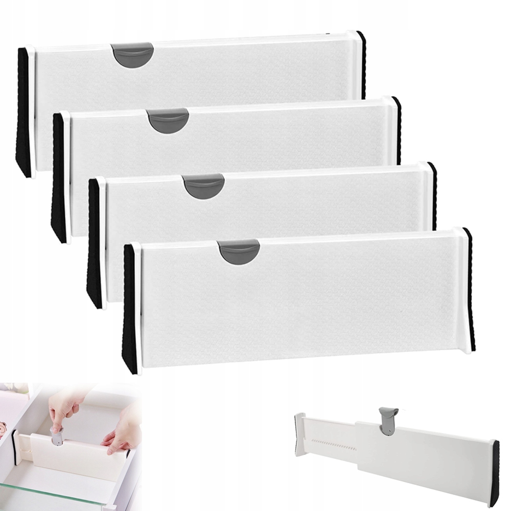Organizér Do Šuplíku Zásuvka Přihrádka Oddělovač Přepážky Plastový 4X