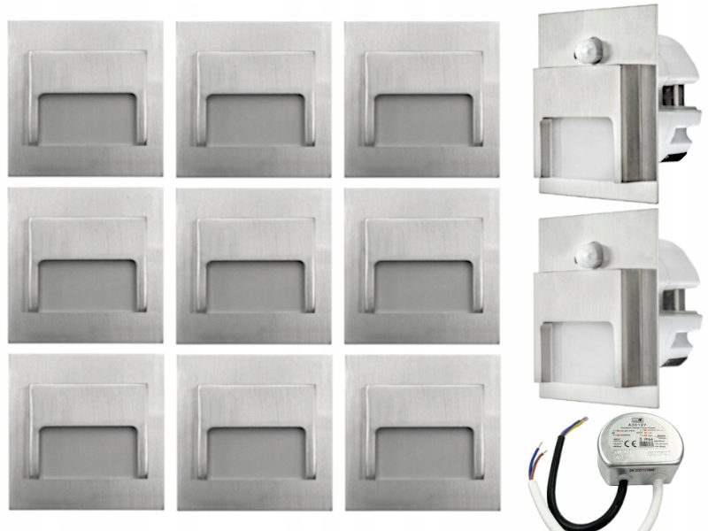 Sada schodišťových svítidel Halogen Led 11x senzor