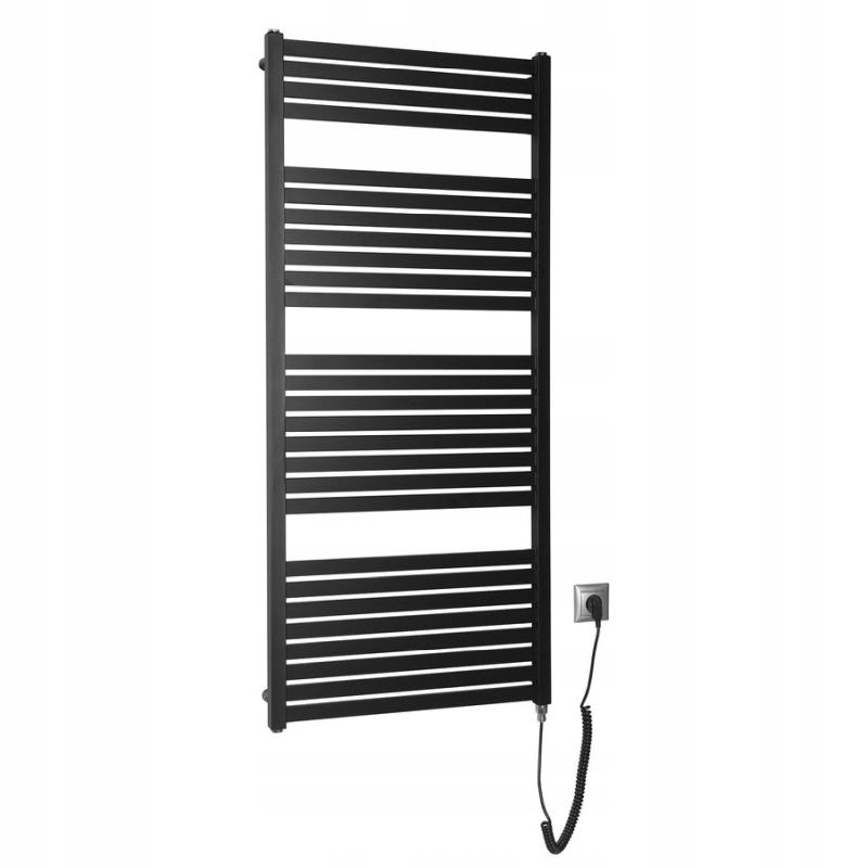 Aqualine Tondi-e elektrický ohrievač 600x1330 mm 600 W čierny mat DE486T