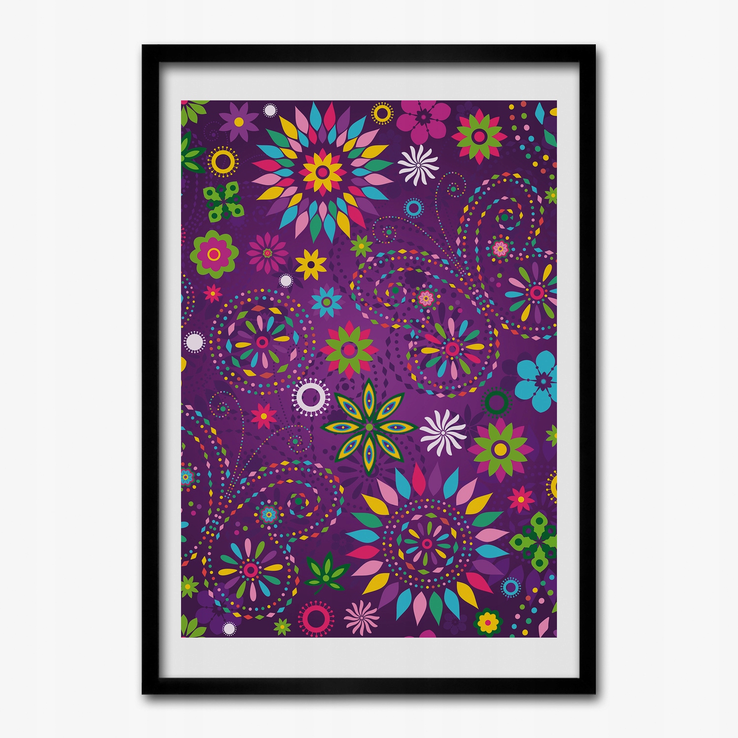 Obraz v ráme Mdf Motýle kvety tapeta 70x100 cm