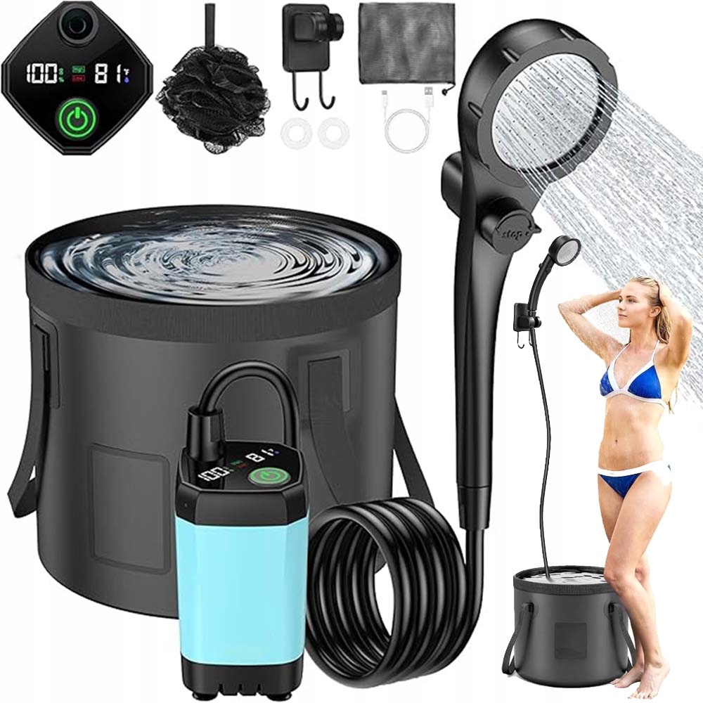 Turistická Sprcha S Čerpadlem Přenosná Pro Bezdrátový Kemp 6000MAH