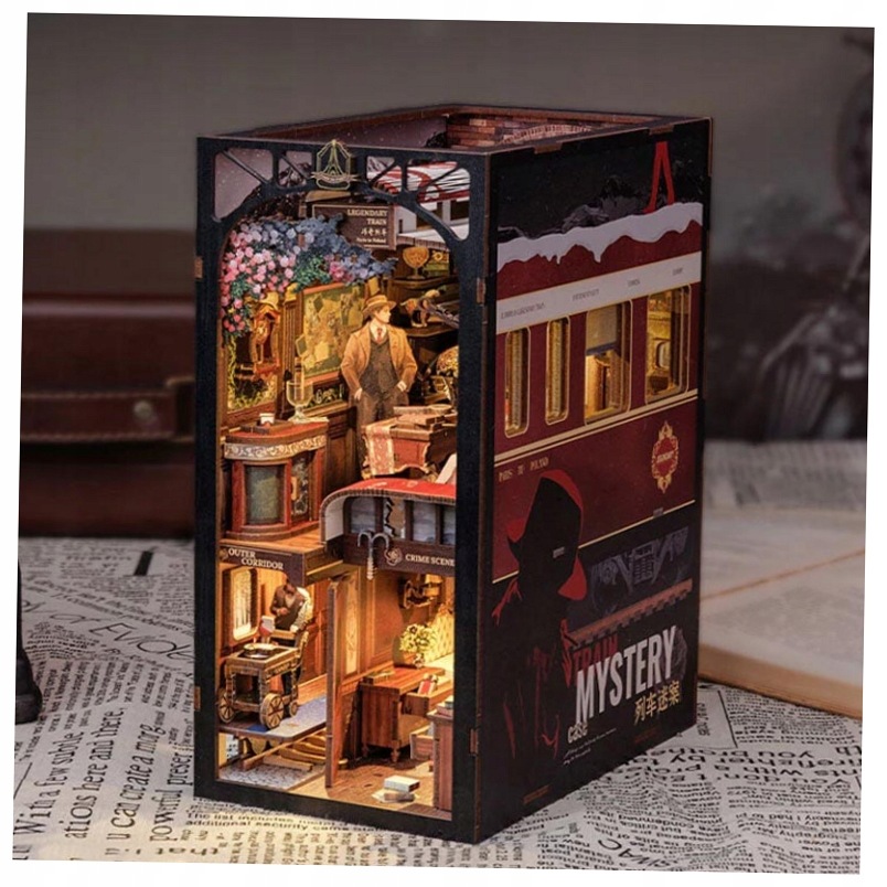 Miniaturowy domek Book Nook Zagadka Orient Expressu