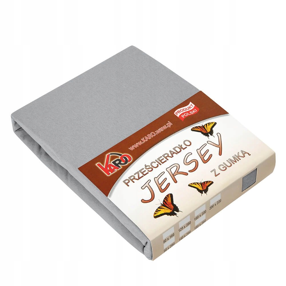 

Prześcieradło jersey z gumką 80x200 szare 060