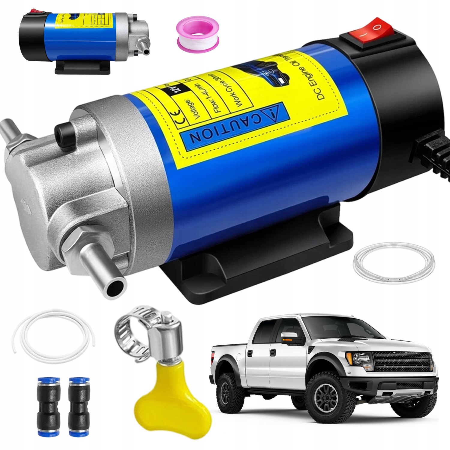 Čerpadlo Na Motorový Olej 12V 100W Pro Výměnu Oleje V Autě 1-4 L/min