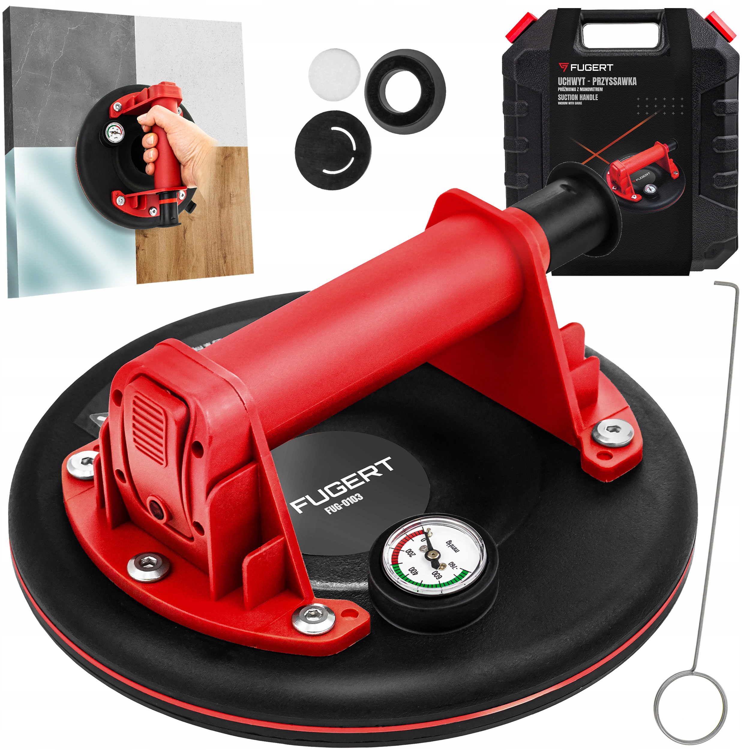 Przyssawka Do Płytek Przyssawka Próżniowa Uchwyt Do Płytek Gresu Max 200KG