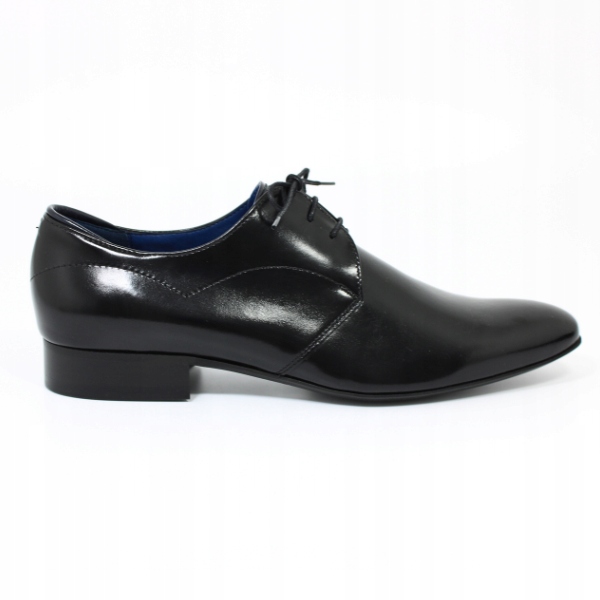 Černé pánské kožené polobotky Conhpol 4755 r44