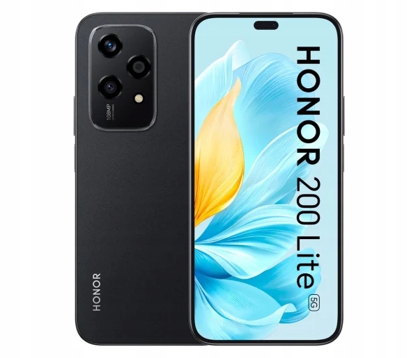 polski Honor 200 Lite 8/256GB Amoled 4500mAh Midnight Black +szkło