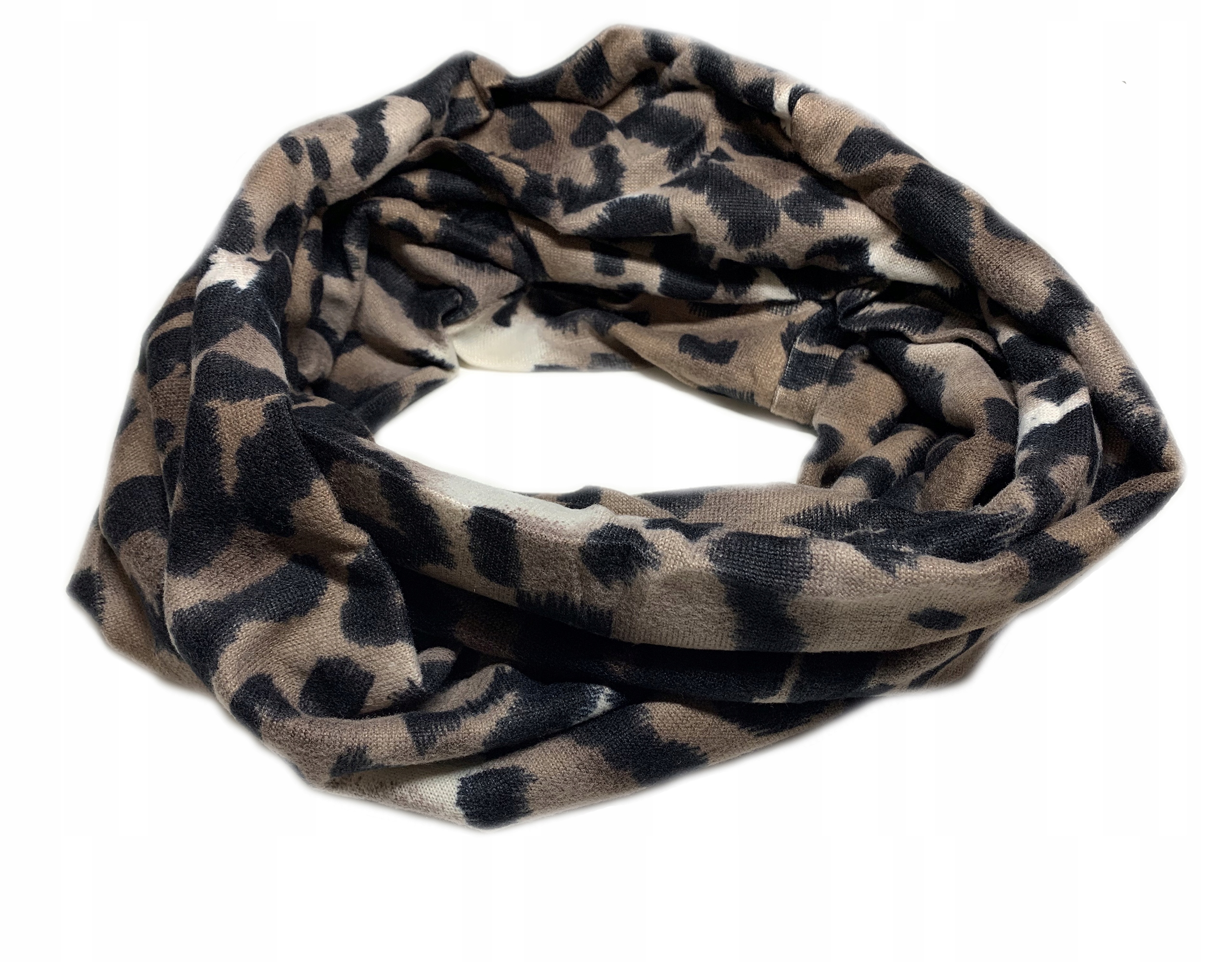 MODNY SZALIK SZAL KOMIN PANTERKA ELEGANCKI Długość (cm) 75 cm
