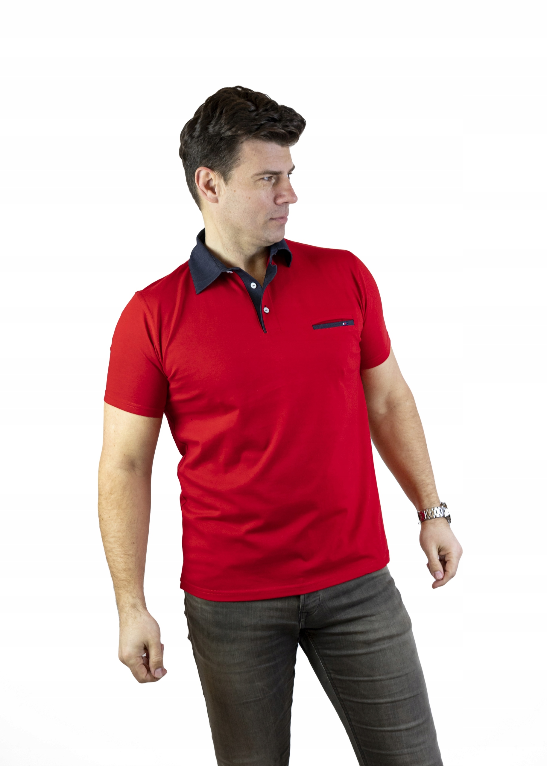 

Męska Polówka T-shirt Czerwony r. XL