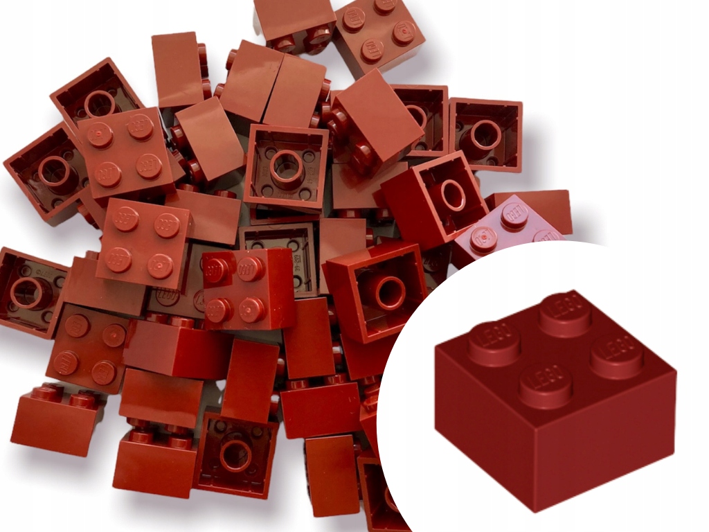 

Lego 3003 Brick Klocek 2x2 Dark red Czerwony 10szt