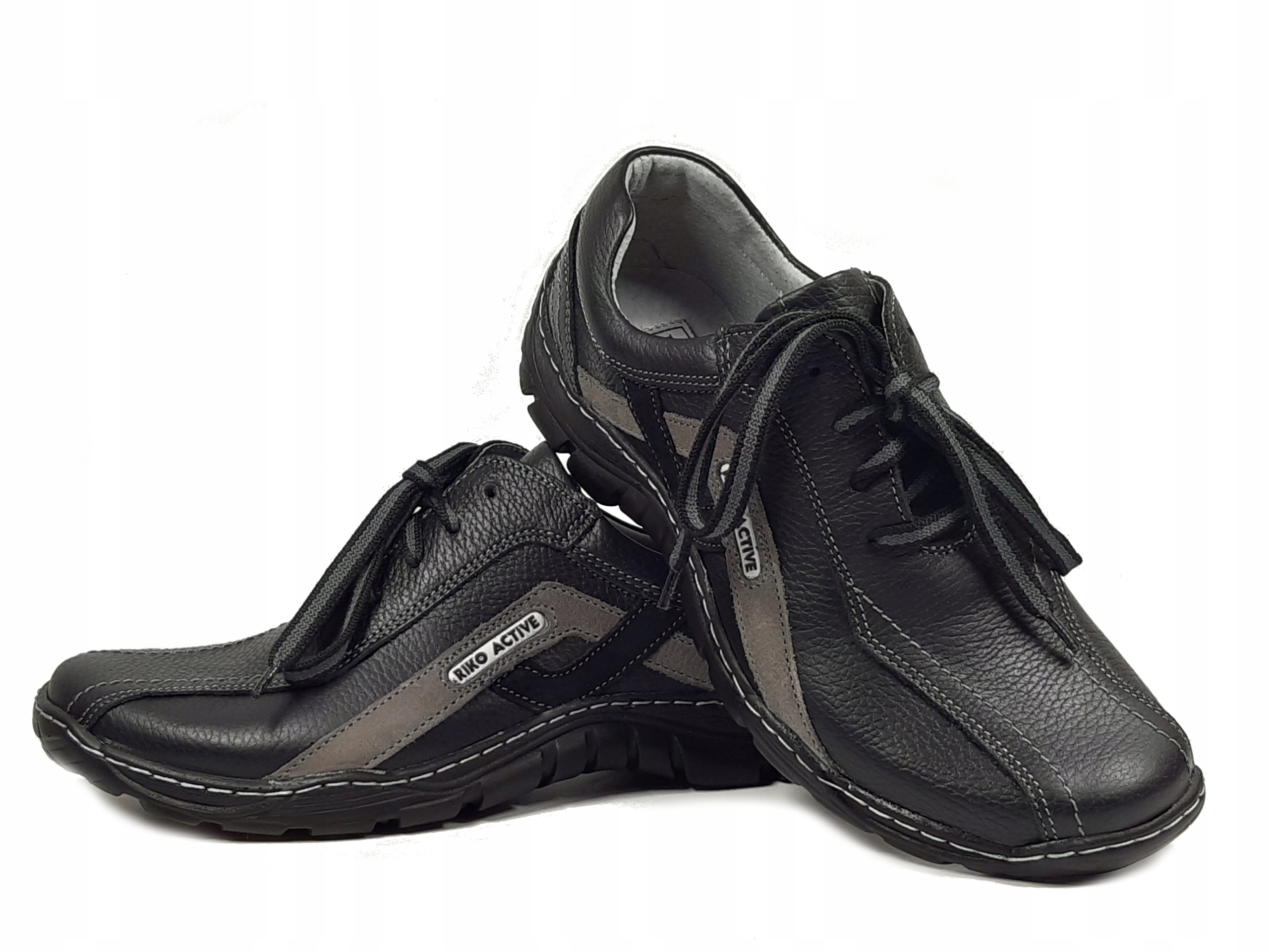 Riko 291 pánské polobotky Polské černé 45 Kůže