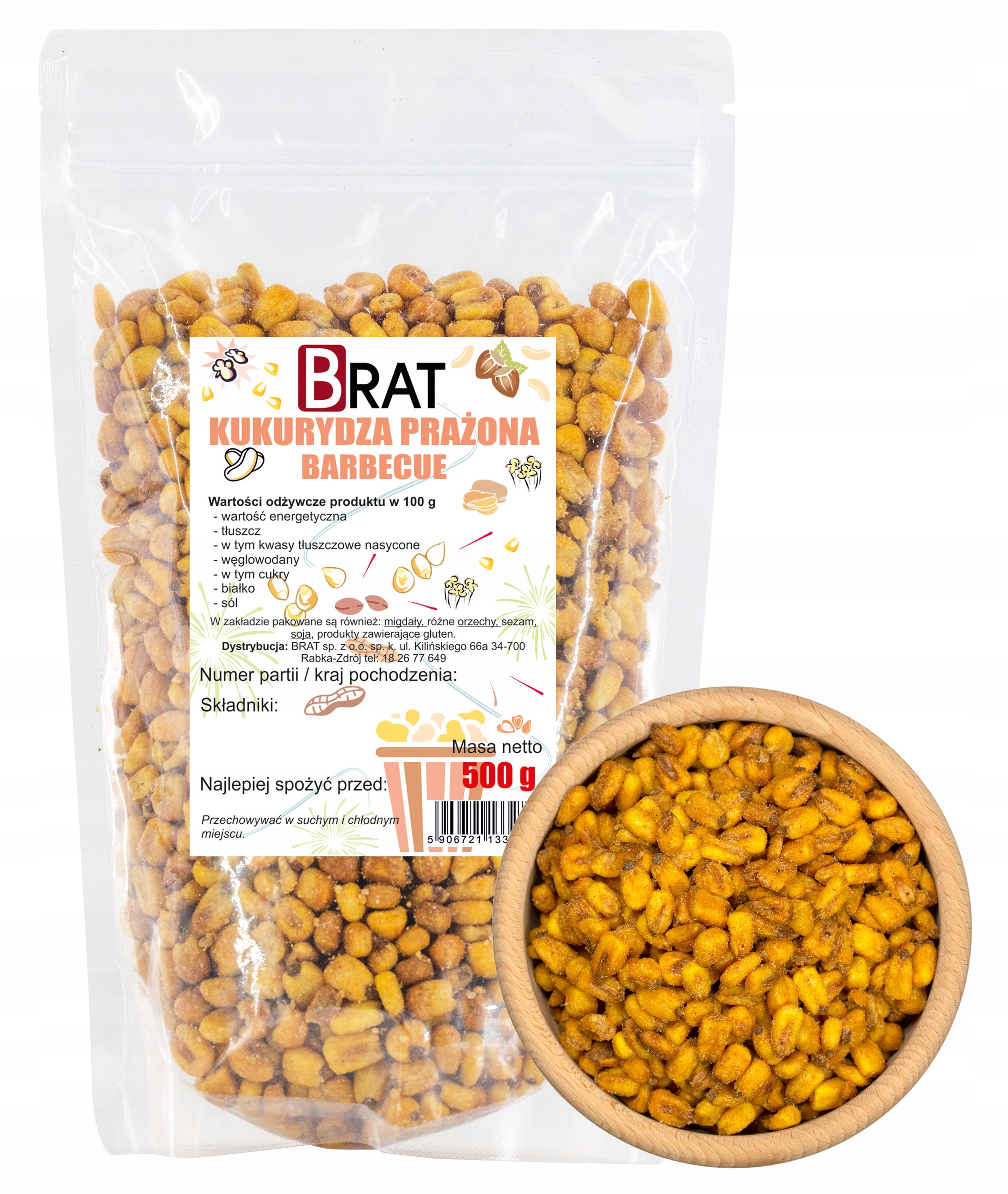 4x Brat Pražená kukuřice barbecue 500 g