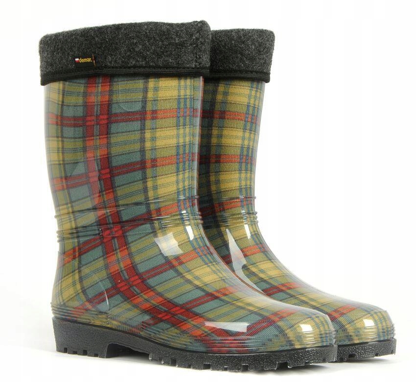 Demar holínky s vyj.zateplením Rainny Lux Print B Kostka vel. 39-40