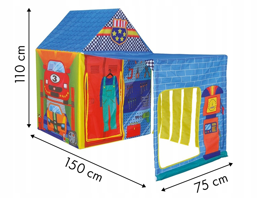 Warsztat Samochodowy dla CHŁOPCA DOMEK XXL Namiot Wiek dziecka 3 lata +
