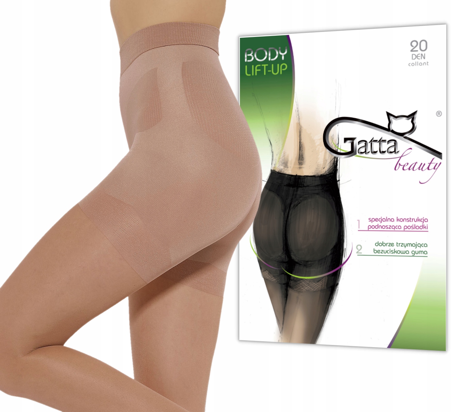 

Modelujące Rajstopy Lift-up Gatta Lycra 4-L daino