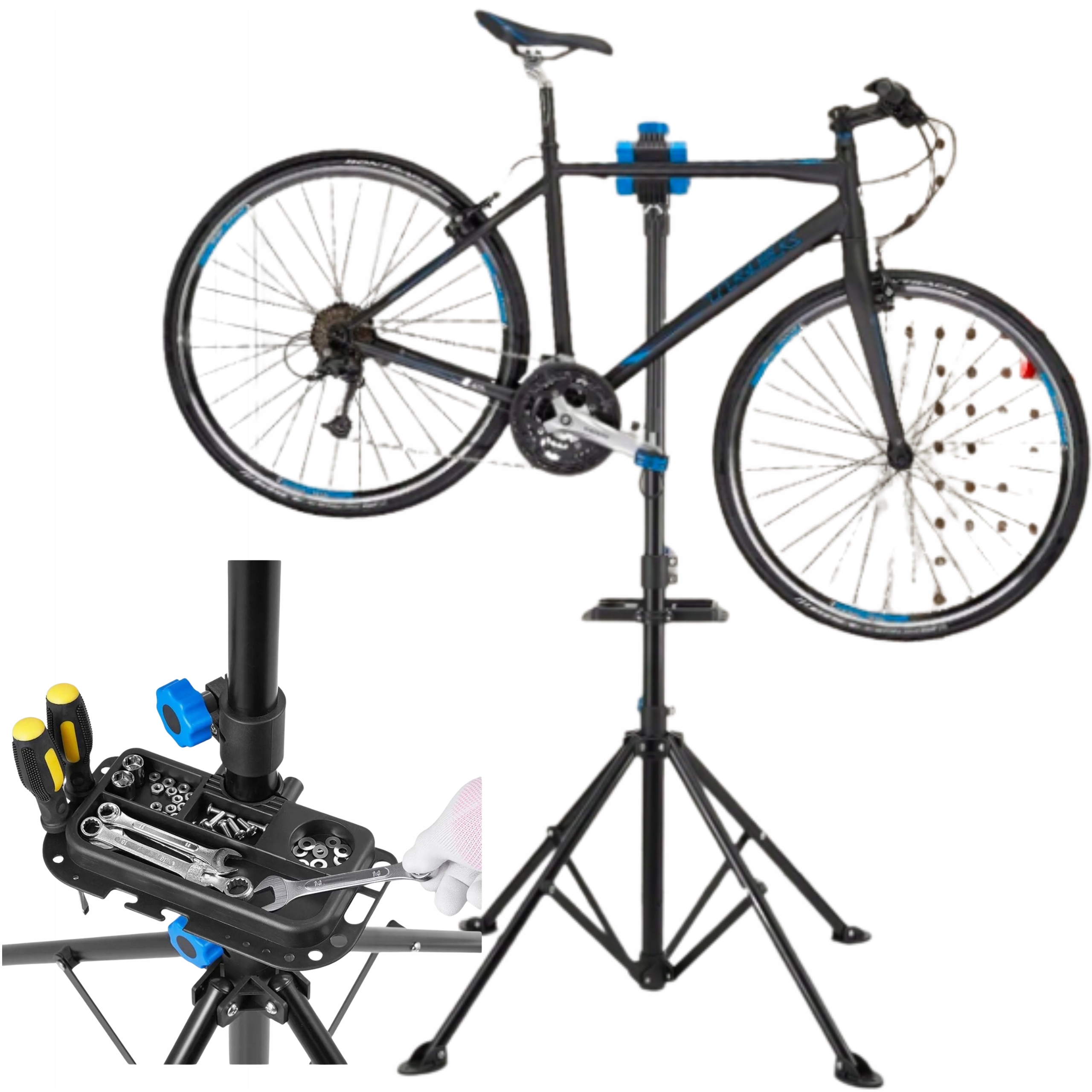 Servisní stojan pro Elektrokolo, nastavitelný držák do 39 kg, stabilní